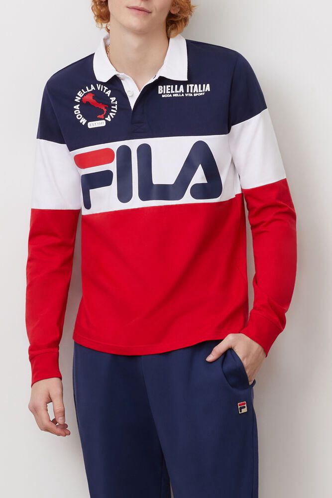 Fila Polo Panske Sprat Rugby Námornícka Modrá/Biele/Červené - CBFYX9371